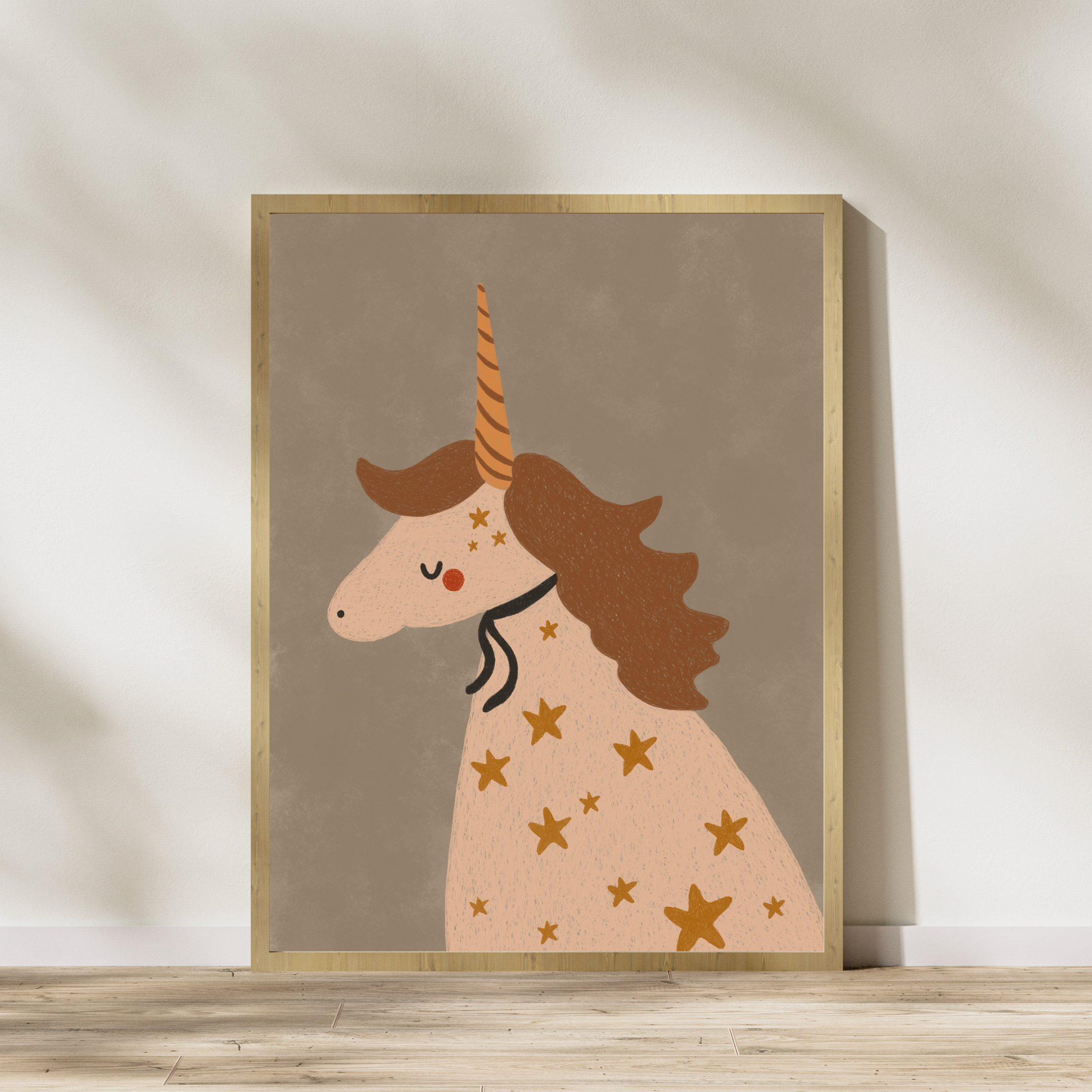 Beige modern elegant interior frame hello Monday greeting Instagram post